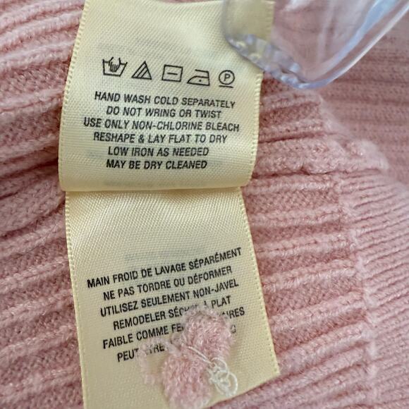 NWT Moth by Anthropologie Light Pink Off-the-Shoulder Knit Sweater Women’s M - Picture 6 of 10